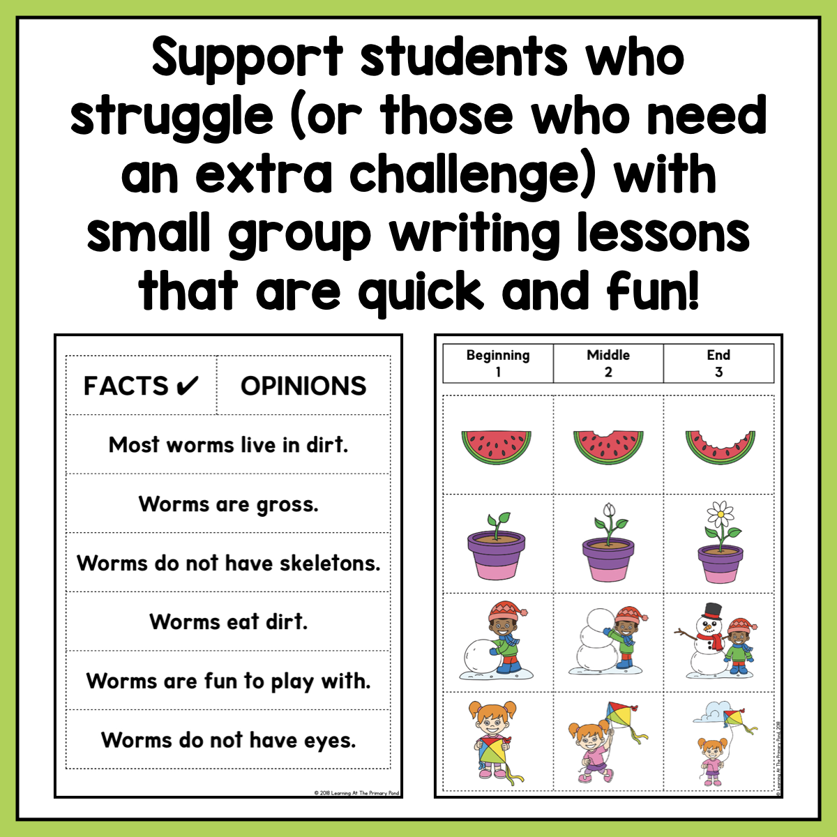 First Grade Writing – Learning at the Primary Pond