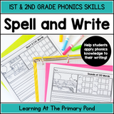 Spell & Write | Spelling Activities + Writing | 1st - 2nd Grade Phonics Skills