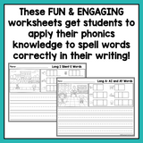 Spell & Write | Spelling Activities + Writing | 1st - 2nd Grade Phonics Skills