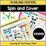Spin and Cover Center Activities for Kindergarten | Year Long Literacy Centers