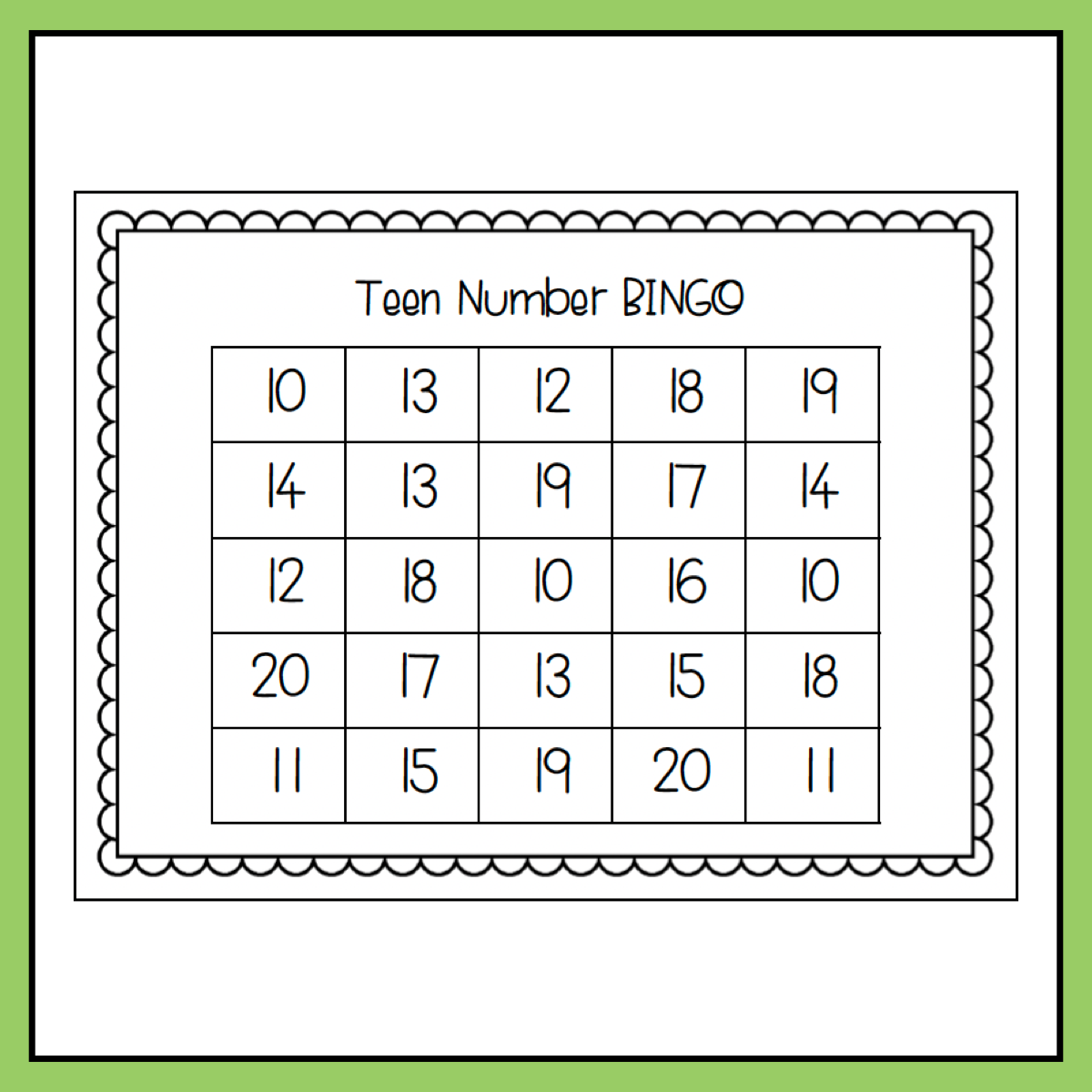 Teen Numbers Bingo Numbers 10-20 – Learning at the Primary Pond teen-numbers-bingo-numbers-10-20-learning-at-the-primary-pond