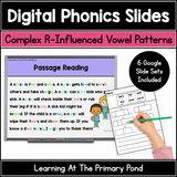 Complex R - Influenced Vowel Patterns Phonics Slides | Google Slides Phonics - Learning at the Primary Pond