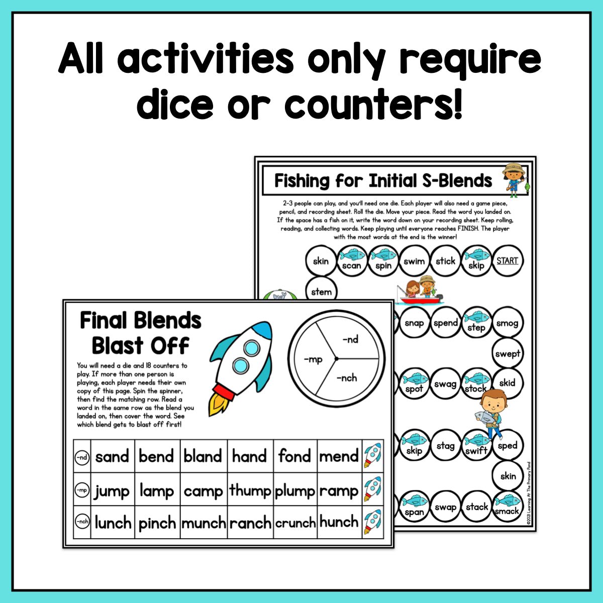 Consonant Blends Games: First Grade No-Prep Phonics - learning-at-the-primary-pond