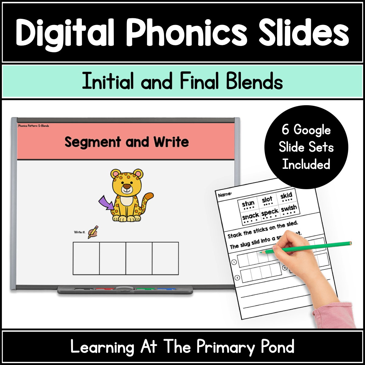 Consonant Blends Phonics Slides | Google Slides Phonics Digital Resources - Learning at the Primary Pond