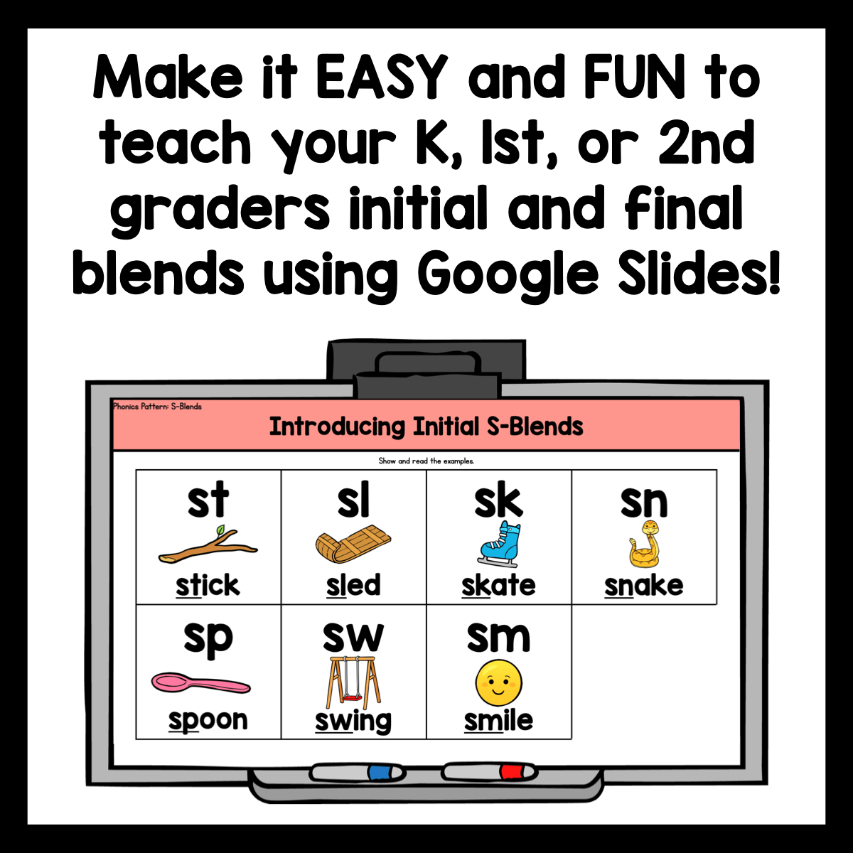 Consonant Blends Phonics Slides | Google Slides Phonics Digital Resources - Learning at the Primary Pond