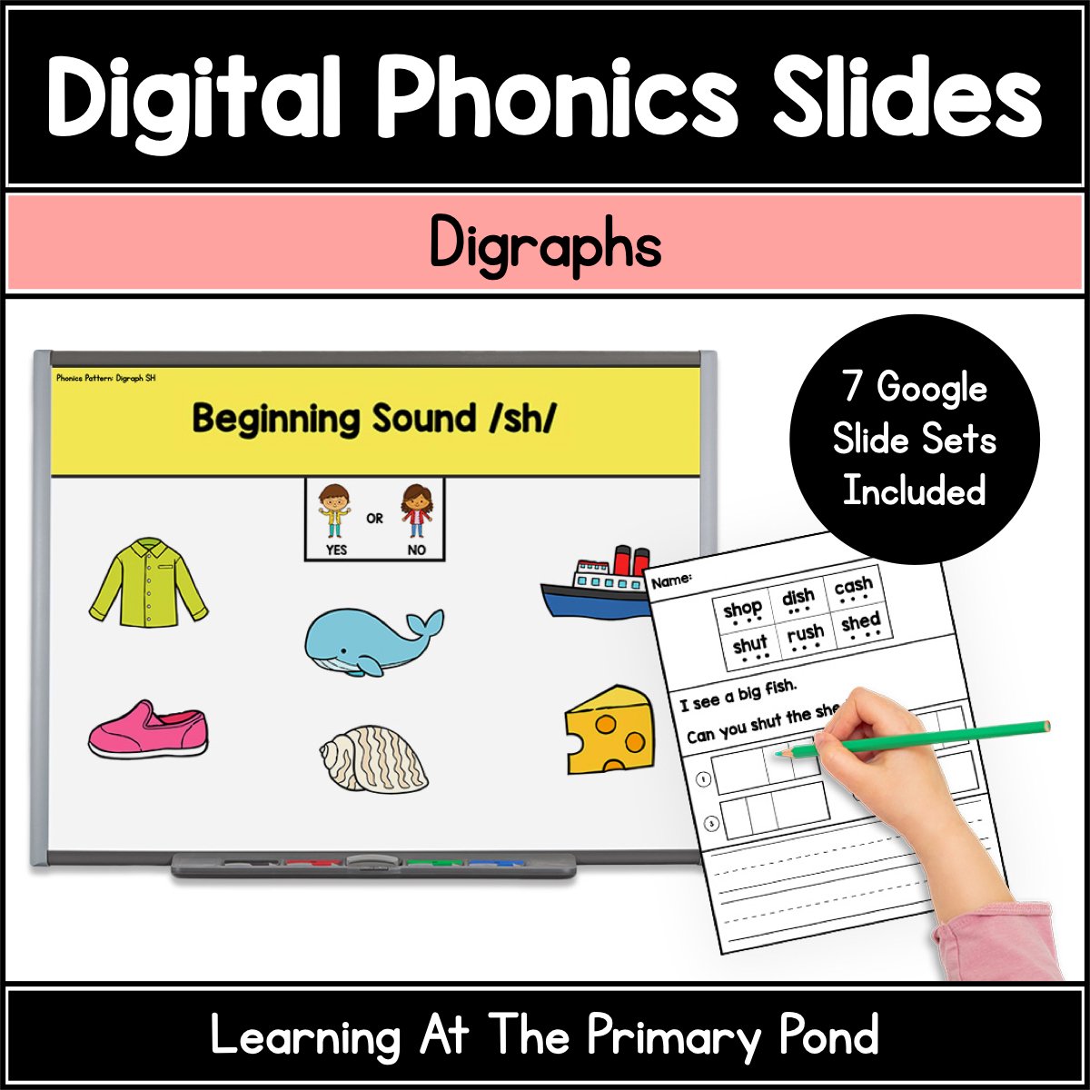 Consonant Digraphs Phonics Slides | Google Slides Phonics Digital Resources - Learning at the Primary Pond