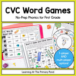 CVC Word Games: First Grade No-Prep Phonics - learning-at-the-primary-pond