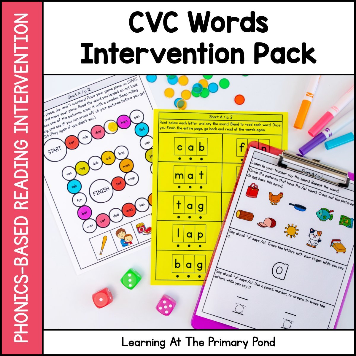 *CVC Words Intervention Pack | No - Prep, Phonics - Based Reading Intervention SALE - Learning at the Primary Pond