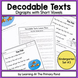 Decodable Readers | Digraphs and Short Vowels | Kindergarten Set 3 | SOR aligned - learning-at-the-primary-pond