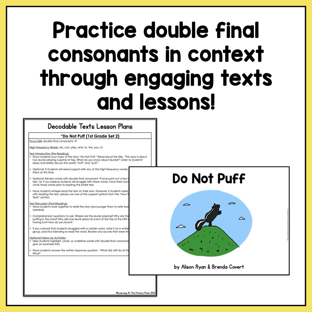 Decodable Readers | Double Final Consonants | First Grade Set 2 | SOR aligned - learning-at-the-primary-pond