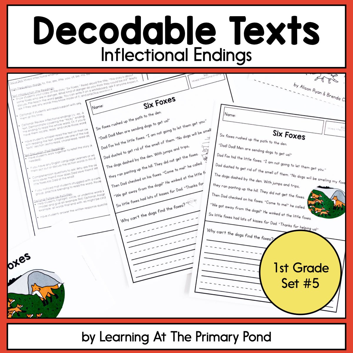 Decodable Readers | Inflectional Endings | First Grade Set 5 | SOR aligned - learning-at-the-primary-pond