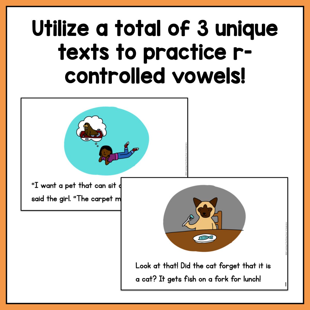 Decodable Readers | R-Controlled Vowels AR, ER, OR, IR, UR | First Grade Set 6 - learning-at-the-primary-pond