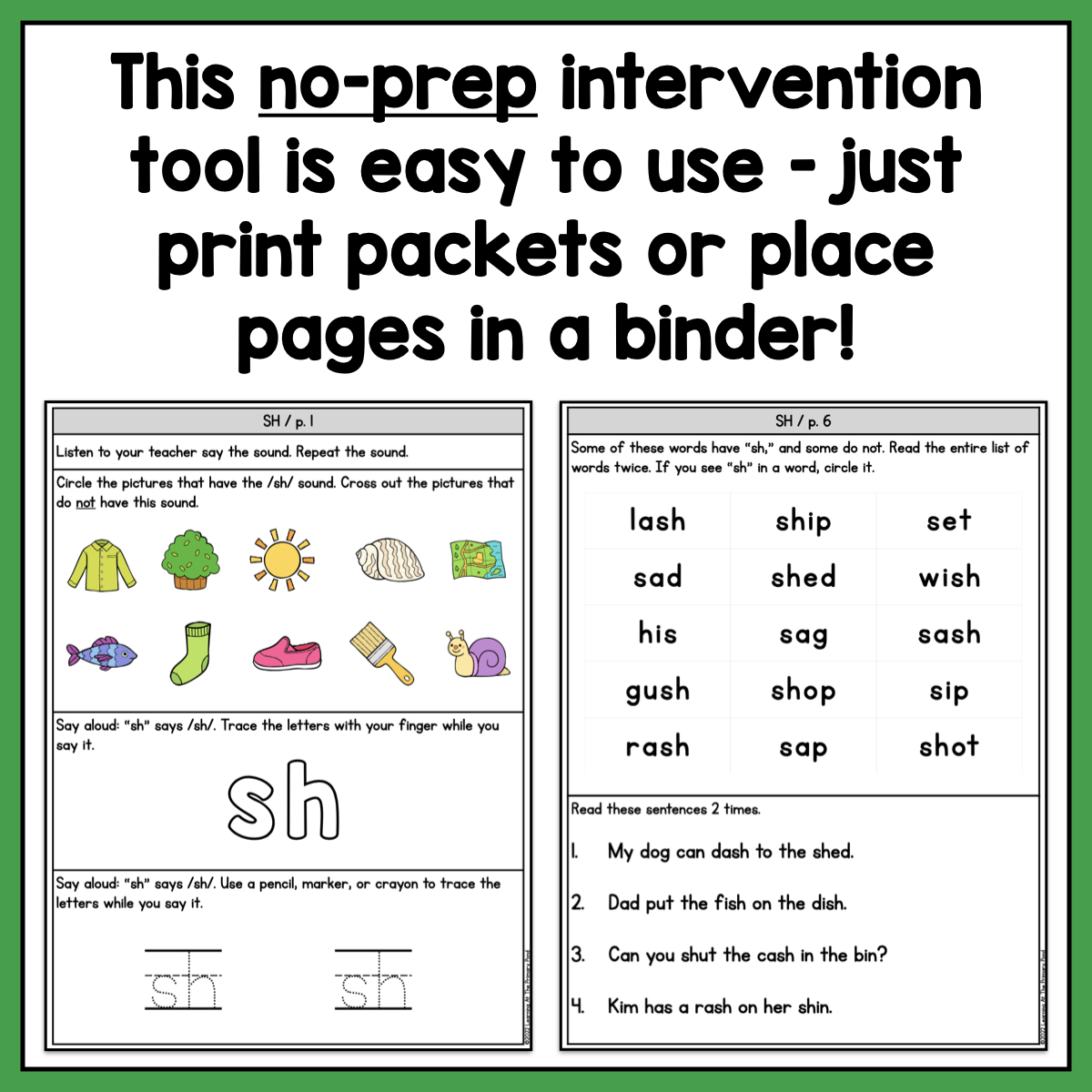 *Digraphs Intervention Pack | No - Prep, Phonics - Based Reading Intervention SALE - Learning at the Primary Pond