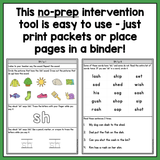 *Digraphs Intervention Pack | No - Prep, Phonics - Based Reading Intervention SALE - Learning at the Primary Pond