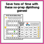 Diphthongs Games: Second Grade No-Prep Phonics - learning-at-the-primary-pond