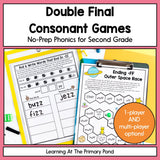 Double Final Consonants Games: Second Grade No-Prep Phonics - learning-at-the-primary-pond