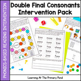 *Double Final Consonants Intervention Pack | No - Prep, Phonics - Based Reading Intervention SALE - Learning at the Primary Pond