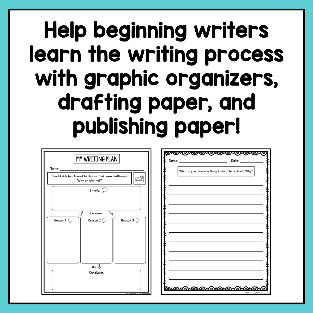 First Grade Writing Prompts | Informational, Narrative, & Opinion Writing BUNDLE - learning-at-the-primary-pond