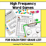 High Frequency Word Games | Dolch First Grade Words - learning-at-the-primary-pond