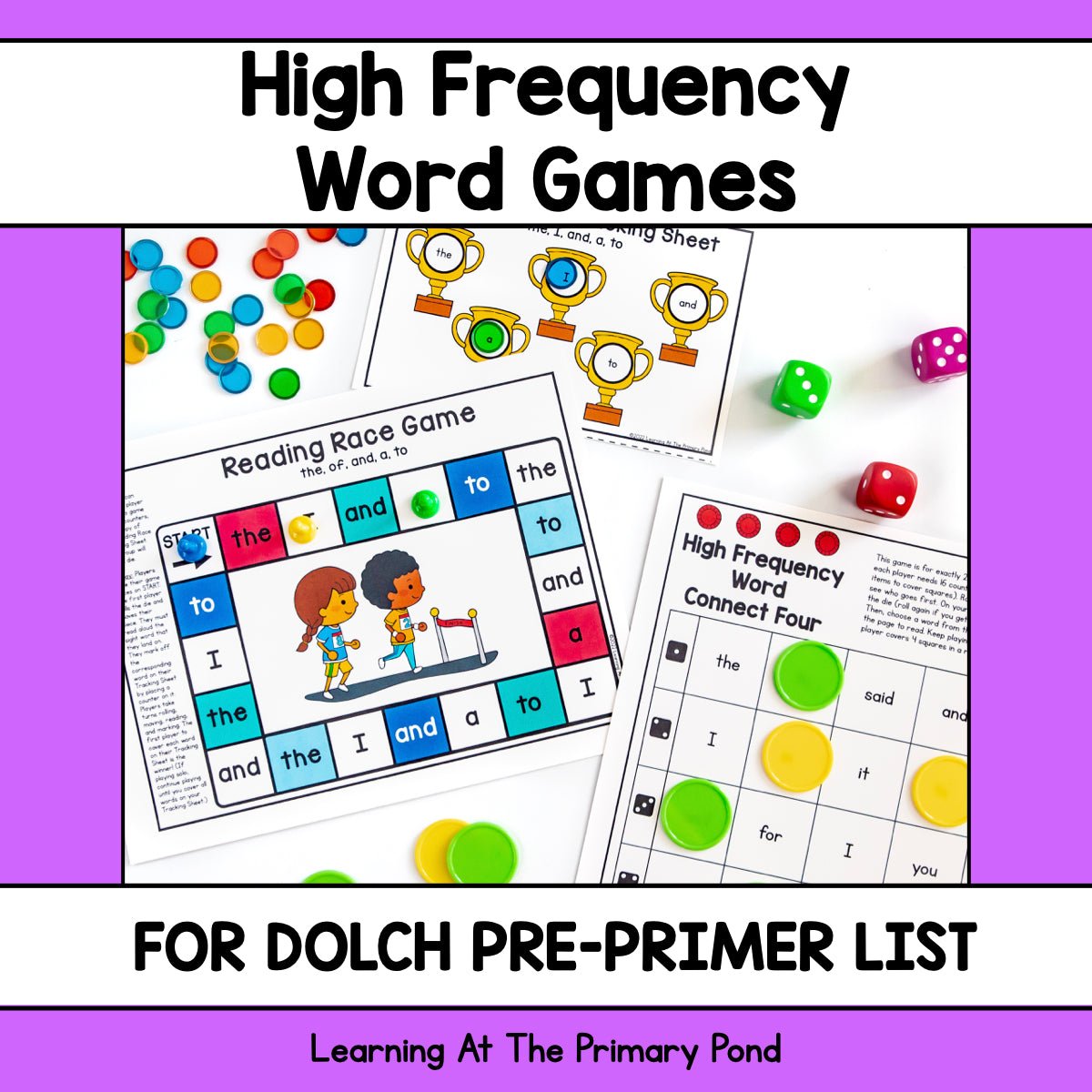 High Frequency Word Games | Dolch Pre-Primer Words - learning-at-the-primary-pond