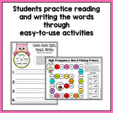 High Frequency Word Games | Dolch Second Grade Words - learning-at-the-primary-pond