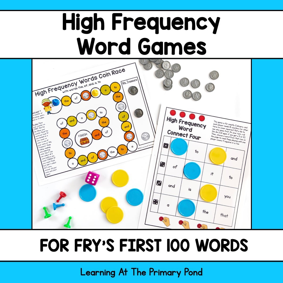 High Frequency Word Games | Fry’s First 100 Sight Words - learning-at-the-primary-pond