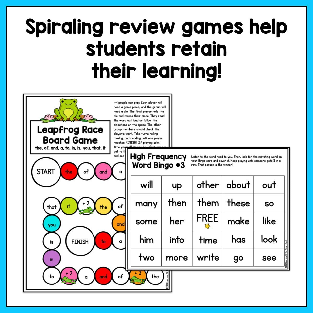 High Frequency Word Games | Fry's First 100 Sight Words – Learning at the Primary Pond high-frequency-word-games-fry-s-first-100-sight-words-learning-at-the-primary-pond