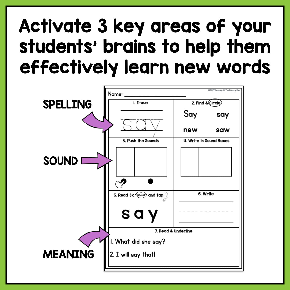High Frequency Word Worksheets | Dolch Sight Word List Primer - learning-at-the-primary-pond
