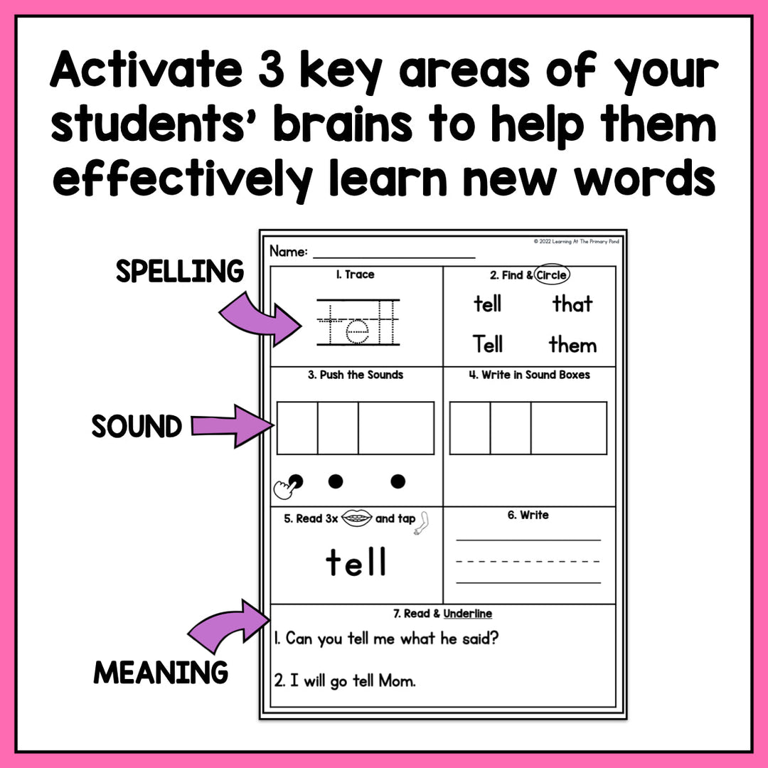 High Frequency Word Worksheets | Dolch Sight Word List Second Grade ...