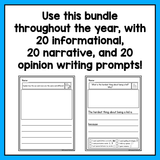 Kindergarten Writing Prompts | Informational, Narrative, Opinion Writing BUNDLE - Sale - learning-at-the-primary-pond