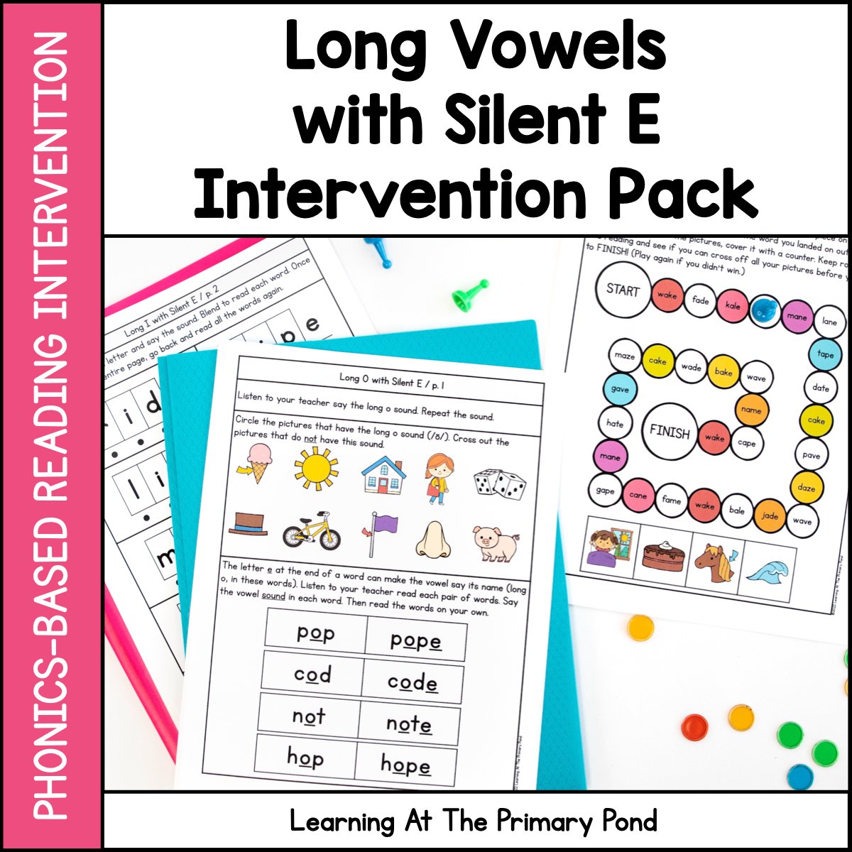 *Long Vowels with Silent E (CVCe Words) Intervention Pack | No - Prep, Phonics - Based Reading Intervention SALE - Learning at the Primary Pond