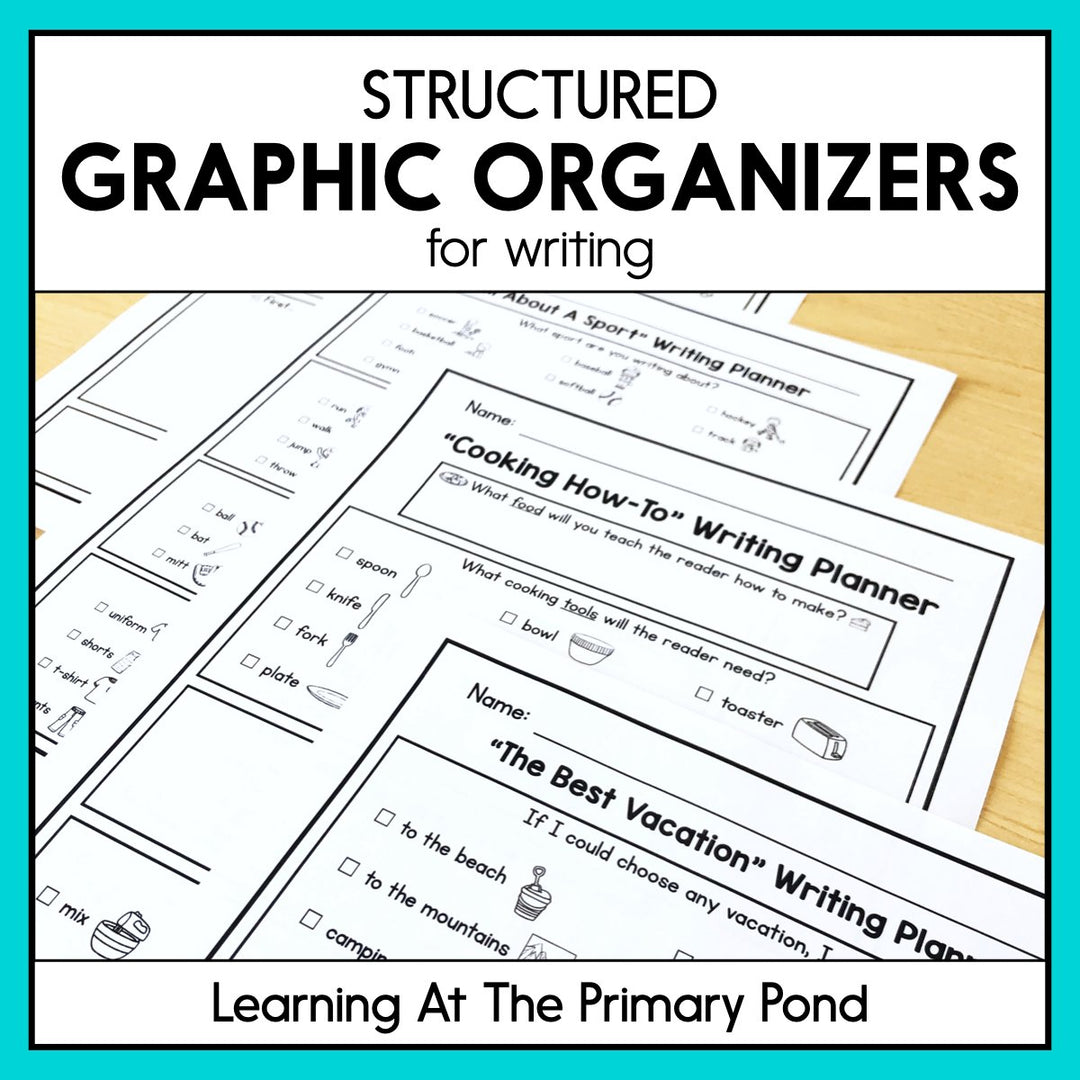 Narrative, Informational, and Opinion Writing Graphic Organizers for K ...