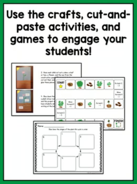 Plant Life Cycle and Parts of a Plant | Science and Literacy Unit - learning-at-the-primary-pond