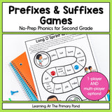 Prefixes & Suffixes Games: Second Grade No-Prep Phonics - learning-at-the-primary-pond