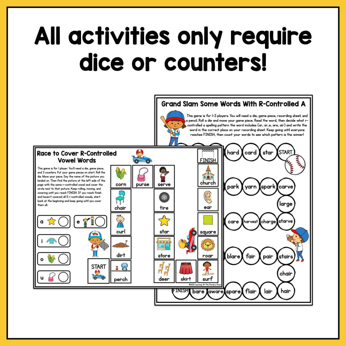R-Controlled Vowel Games: Second Grade No-Prep Phonics - learning-at-the-primary-pond