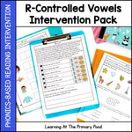 *R - Controlled Vowels Intervention Pack | No - Prep, Phonics - Based Reading Intervention SALE - Learning at the Primary Pond