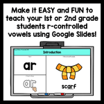 R Controlled Vowels Phonics Slides | Bossy R | Google Slides Phonics - Learning at the Primary Pond