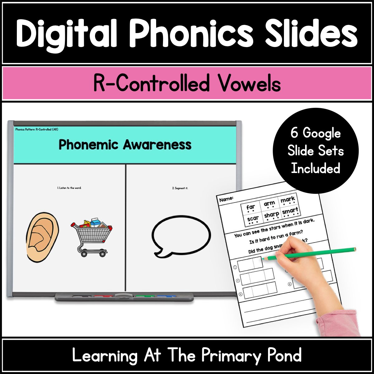 R Controlled Vowels Phonics Slides | Bossy R | Google Slides Phonics - Learning at the Primary Pond