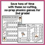 Second Grade No-Prep Phonics Games Bundle - learning-at-the-primary-pond