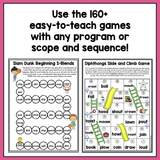 Second Grade No-Prep Phonics Games Bundle - Sale - learning-at-the-primary-pond