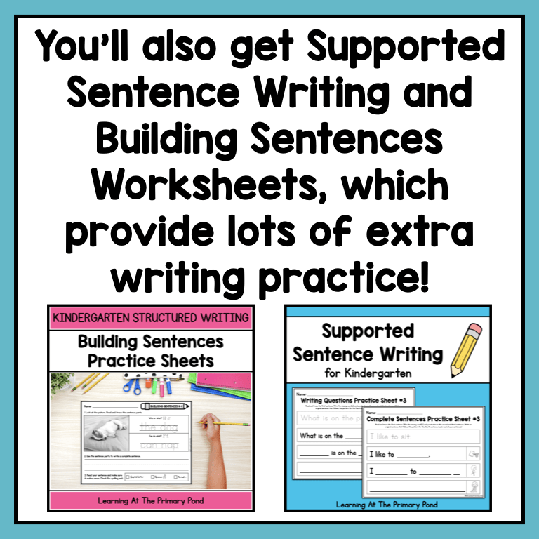 *Sentence Writing Success Toolkit for Kindergarten - learning-at-the-primary-pond