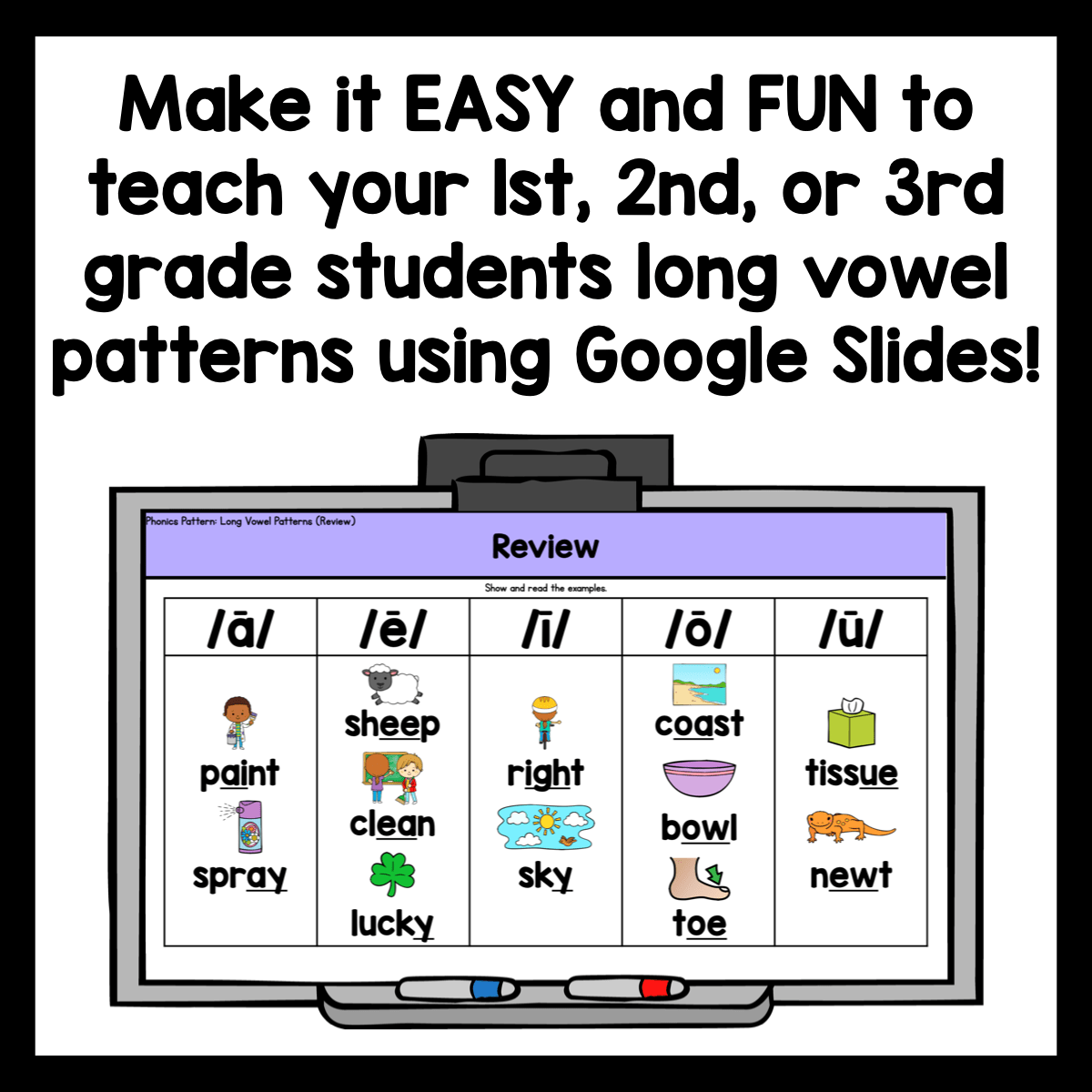 Vowel Patterns Examples Vowel Teams Phonics Slides | Long Vowel Patterns | Google Slides Phoni ...