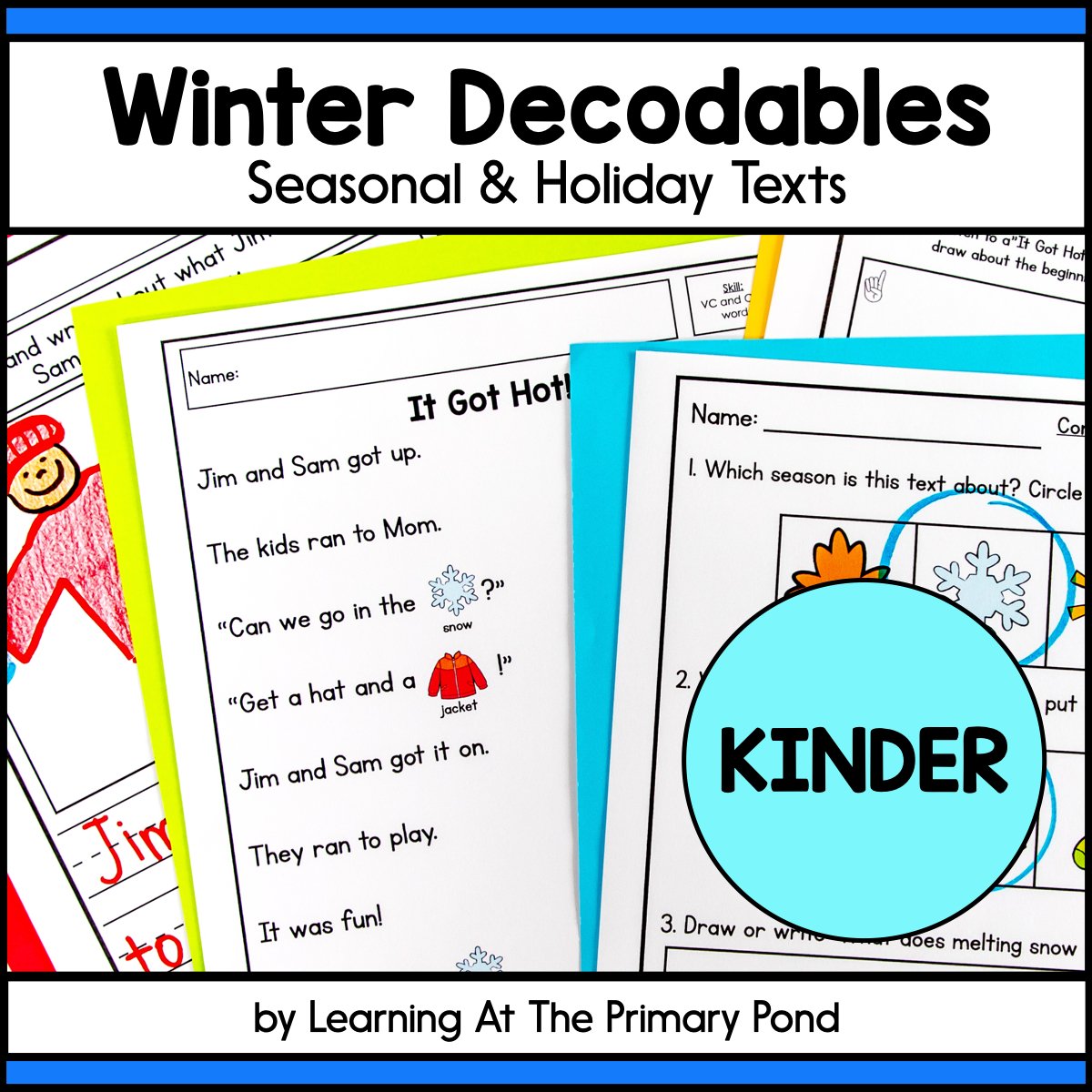 Winter Holiday Decodables | Seasonal Texts For Kindergarten - learning-at-the-primary-pond