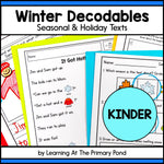 Winter Holiday Decodables | Seasonal Texts For Kindergarten - learning-at-the-primary-pond