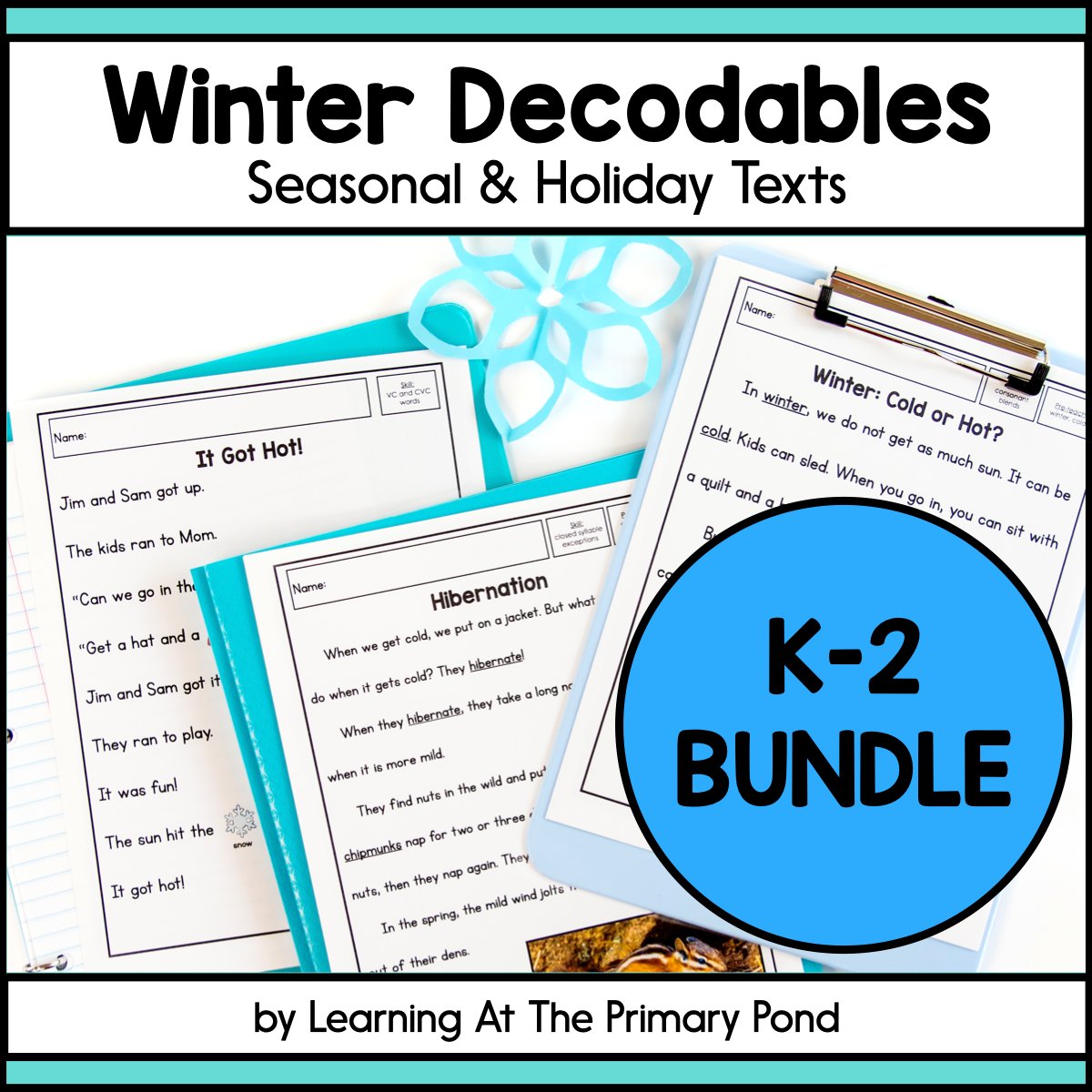 Winter Holiday Decodables | Seasonal Texts K-2 BUNDLE – Learning at the ...