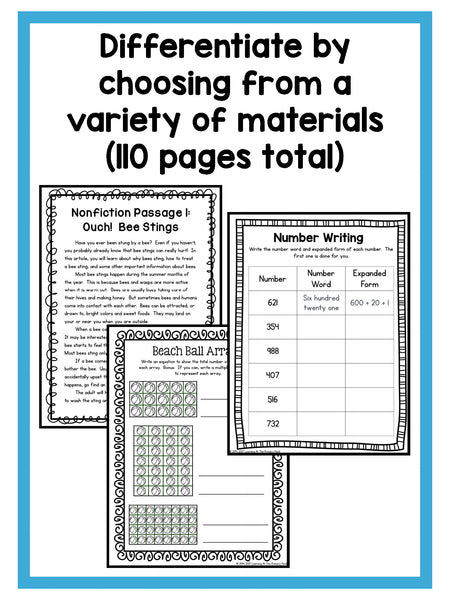 Summer Homework Packet for Rising Third Graders (who have completed second grade)