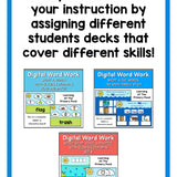 Digital Word Work Short Vowels Bundle: CVC + Blends & Digraphs | Boom Cards