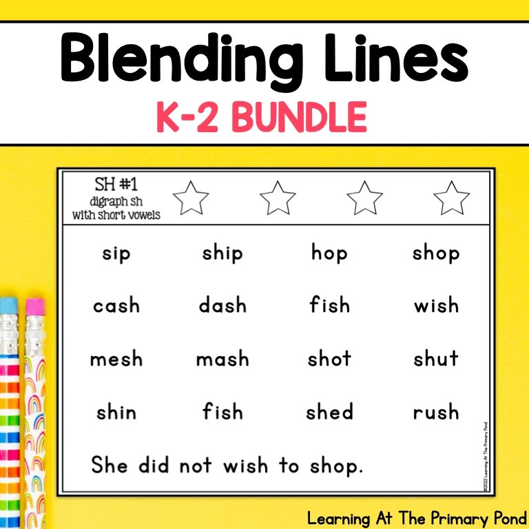 Blending Lines Bundle | K-2 Phonics Skills - learning-at-the-primary-pond