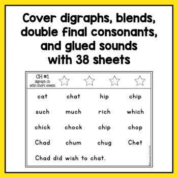 Blending Lines | Consonant Digraphs | Blends | Glued Sounds - learning-at-the-primary-pond