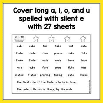 Blending Lines | Silent E Words | CVCe Words - learning-at-the-primary-pond